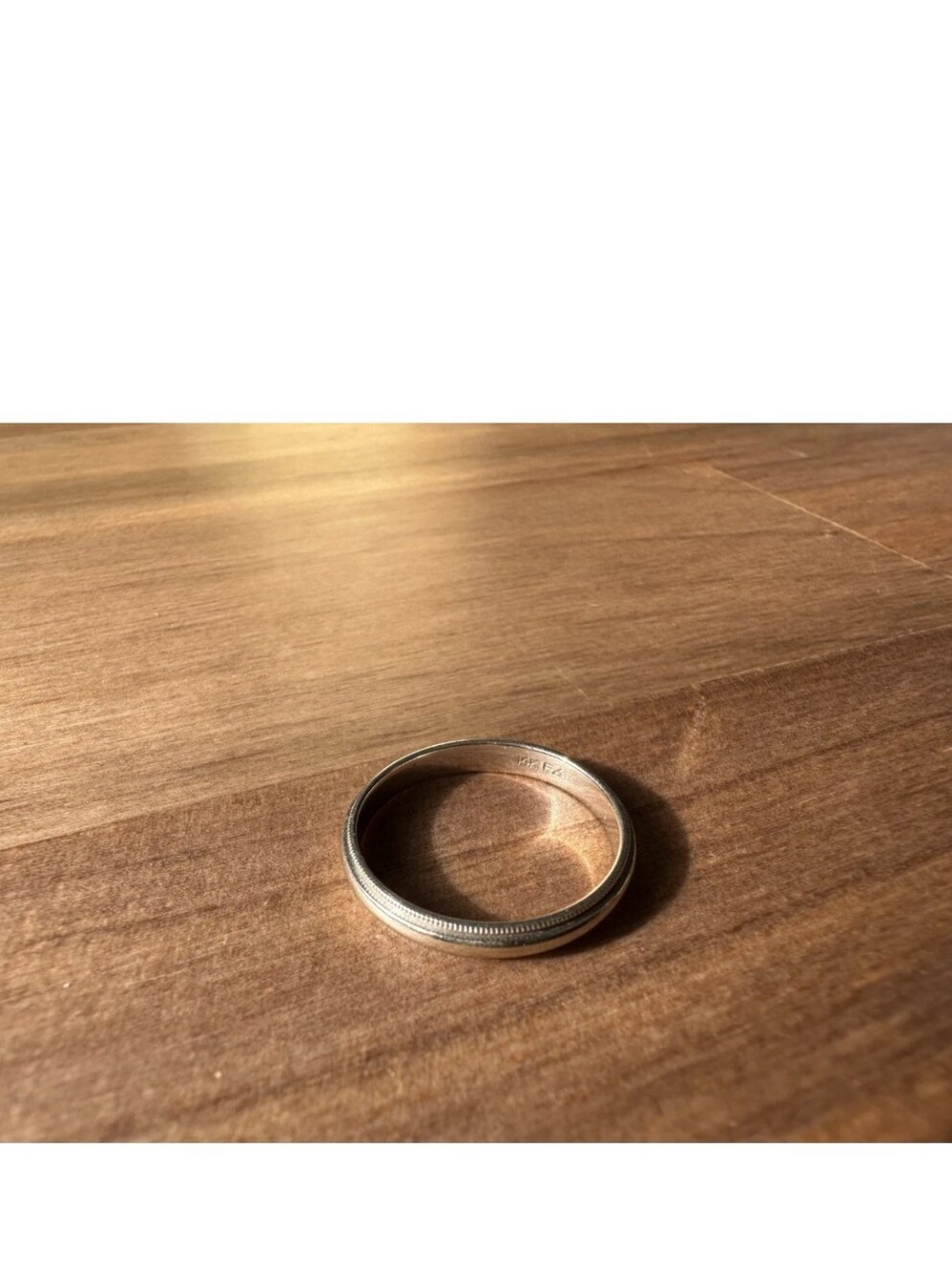 14k White Gold Wedding Ring